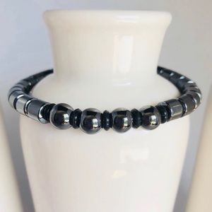 MENS | Hematite Gemstone Beaded Bracelet-7